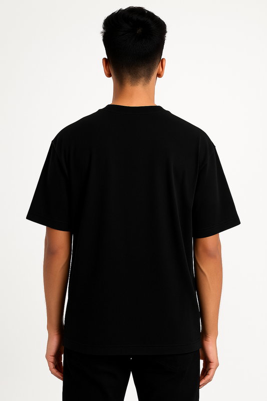 Timeless Oversized Tee – Black (240 GSM)
