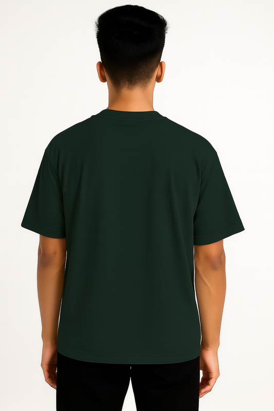 Timeless Oversized Tee – Dark Green (240 GSM)
