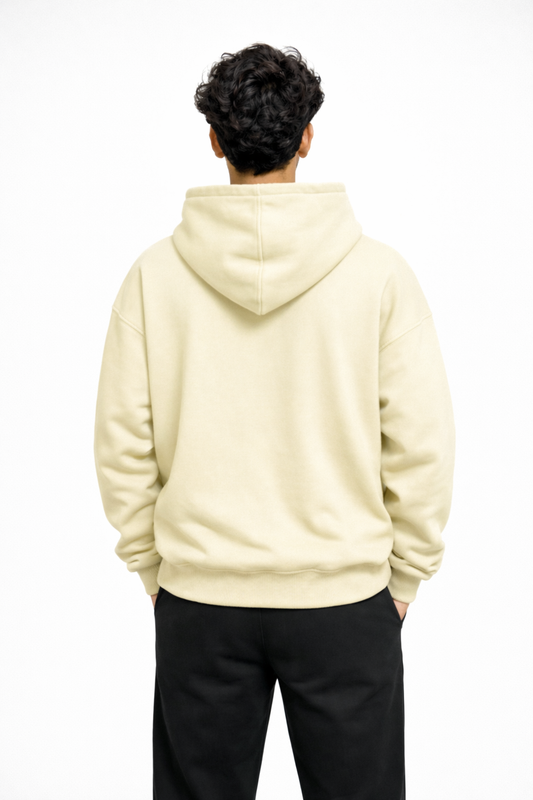 Timeless Oversized Hoodie – Cream (350 GSM)