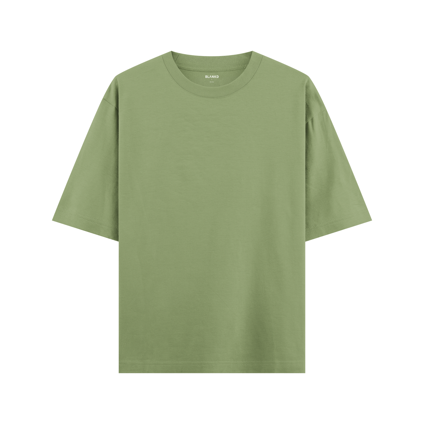 Timeless Oversized Tee – Muted Green (240 GSM)