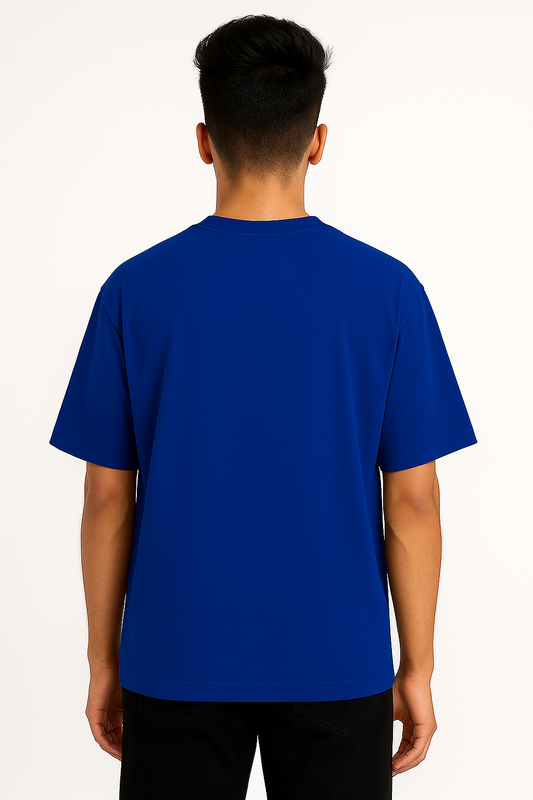 Timeless Oversized Tee – Royal Blue (240 GSM)