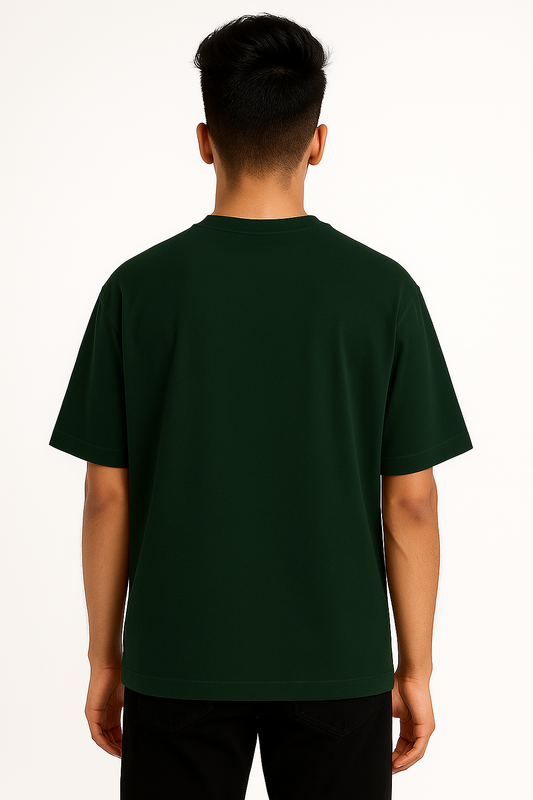 Timeless Oversized Tee – Forest Green (240 GSM)