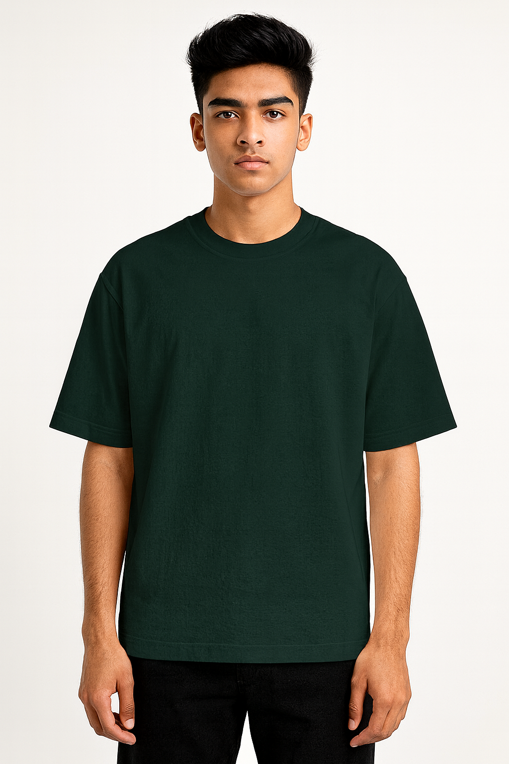 Timeless Oversized Tee – Dark Green (240 GSM)