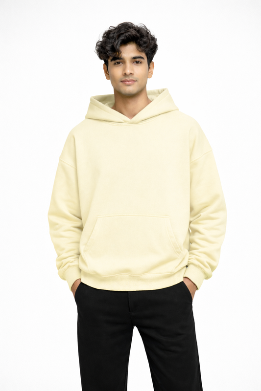 Timeless Oversized Hoodie – Cream (350 GSM)