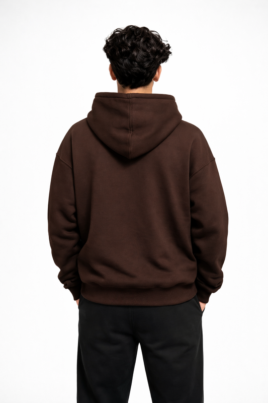 Timeless Oversized Hoodie – Coffe Brown (350 GSM)
