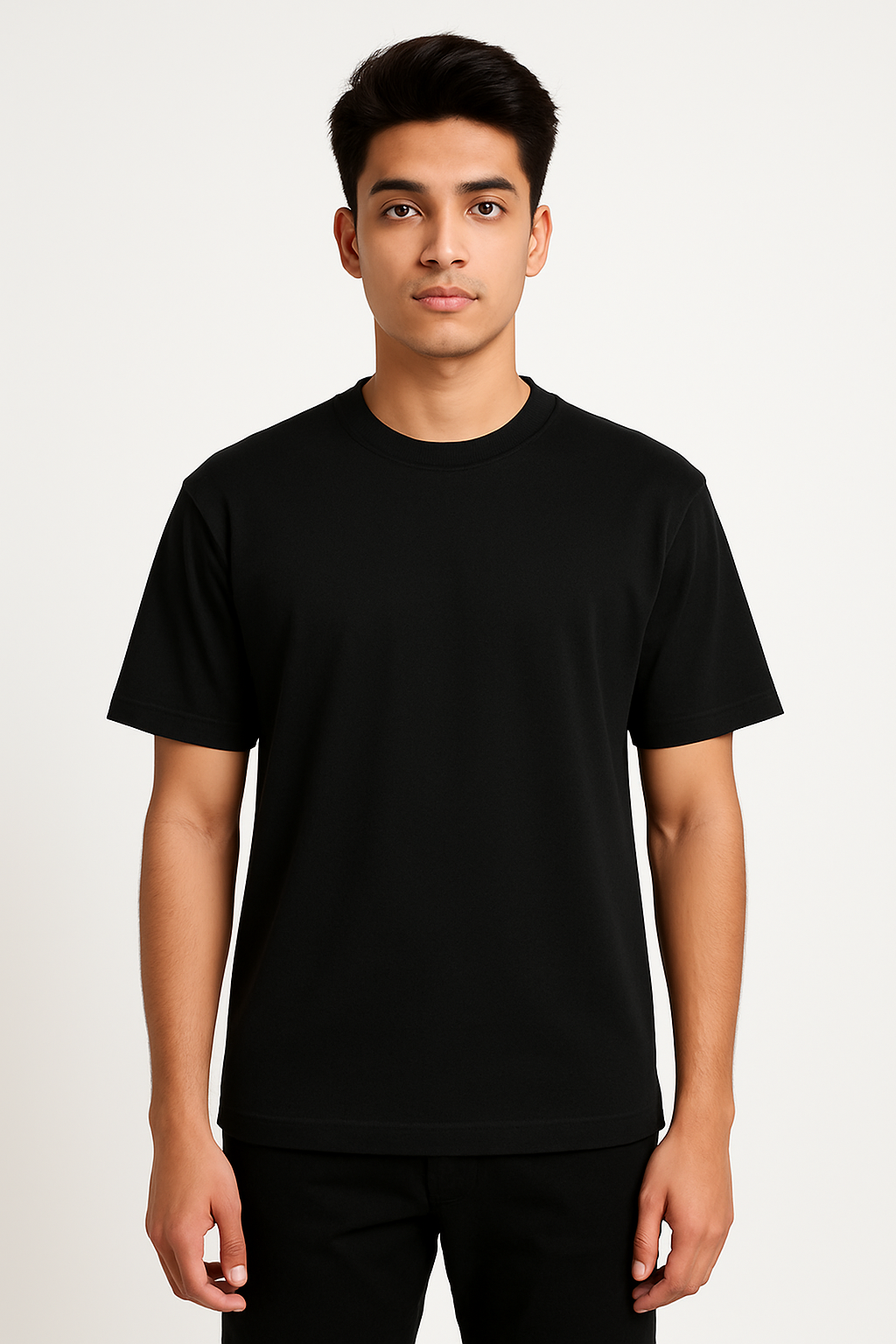 Timeless Regular Fit Tee – Black (210 GSM)