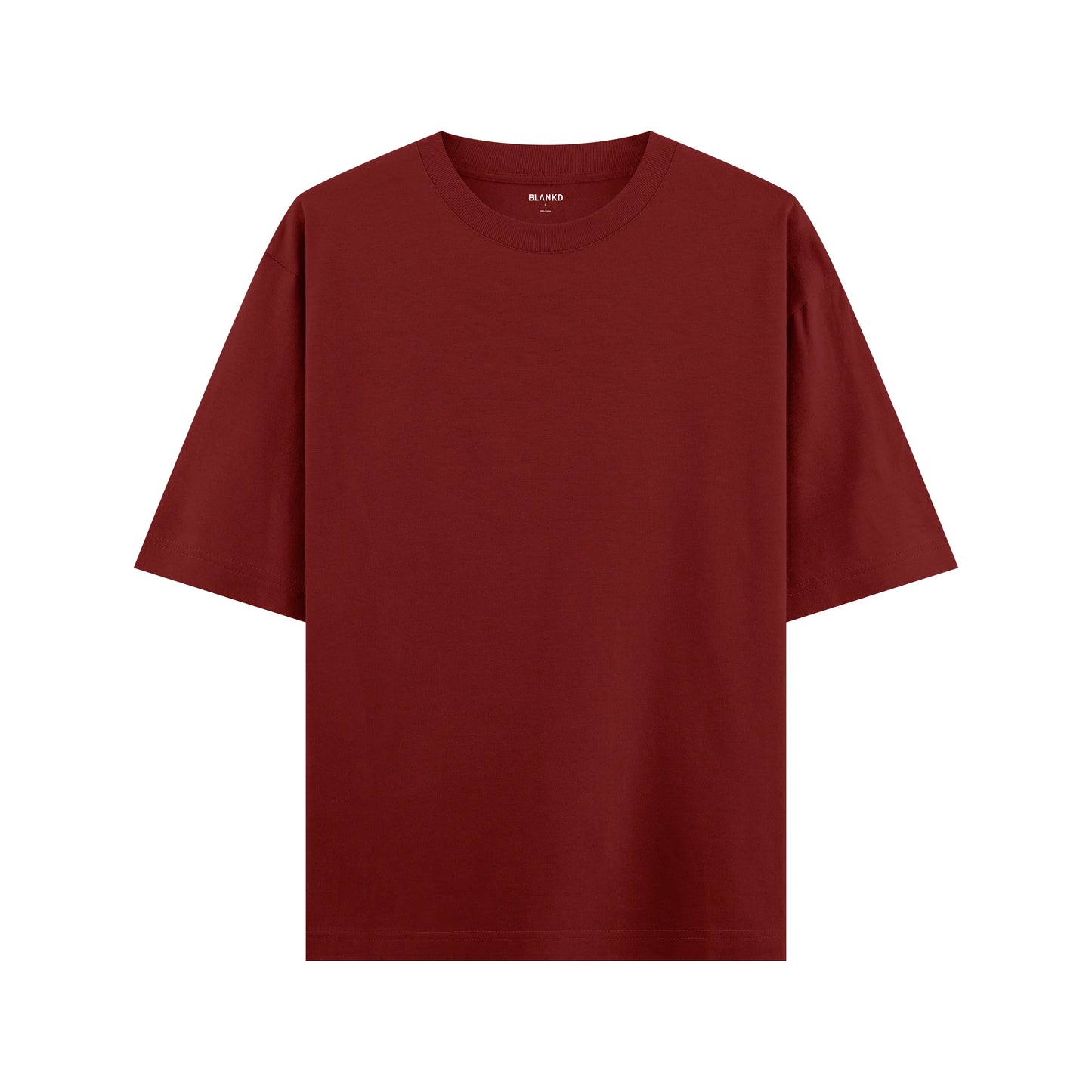 Timeless Oversized Tee – Maroon (240 GSM) BLANKD