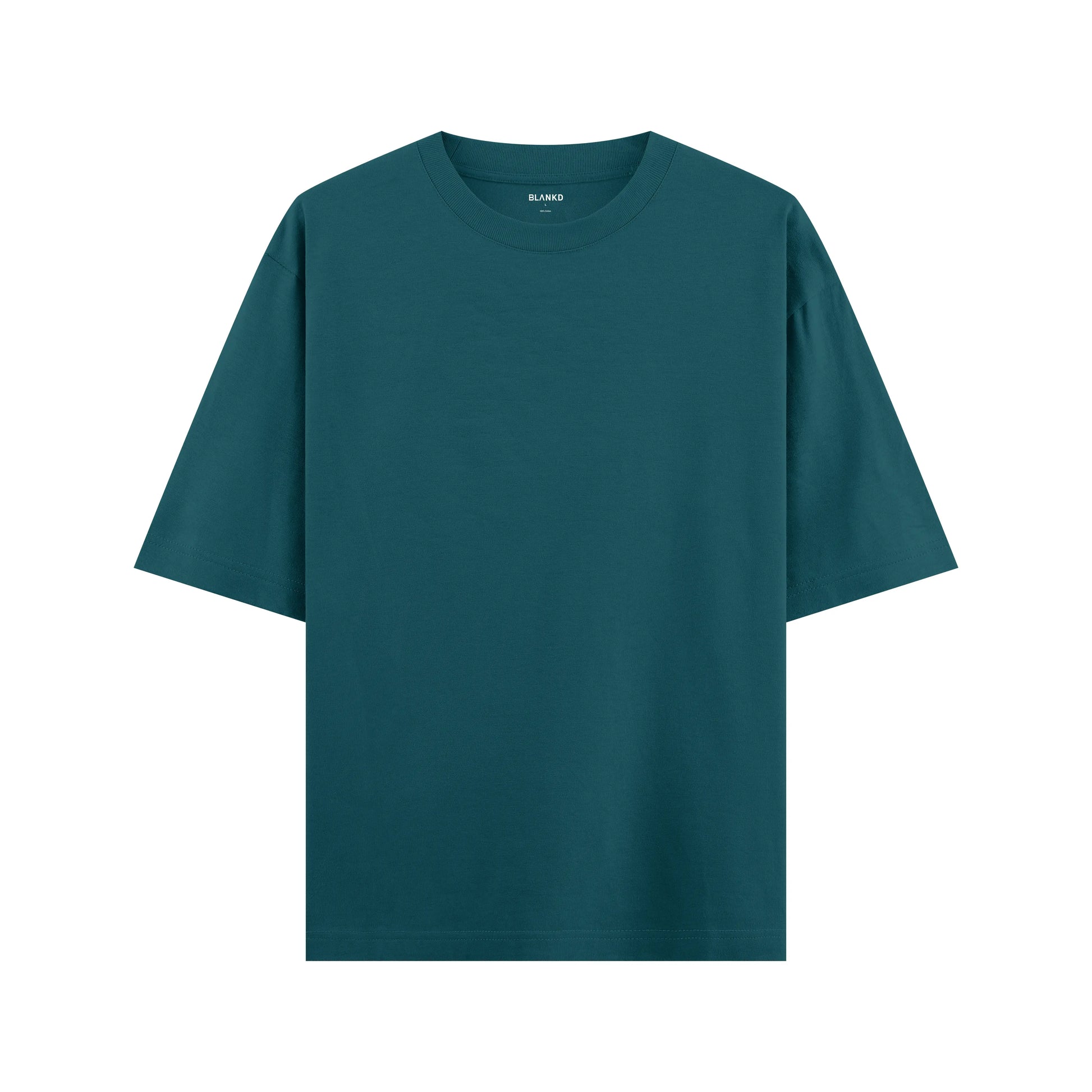 Timeless Oversized Tee – Teal Blue (240 GSM) BLANKD