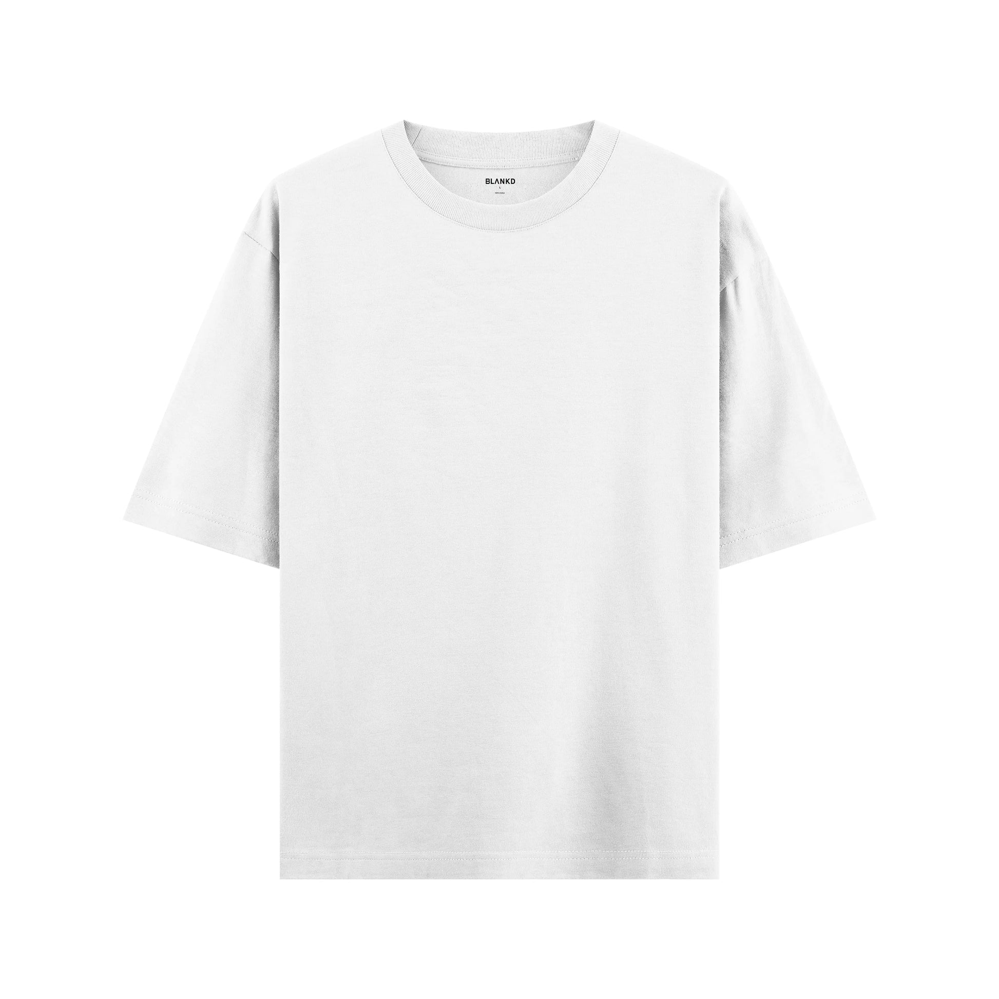 Timeless Oversized Tee – White(240 GSM) BLANKD