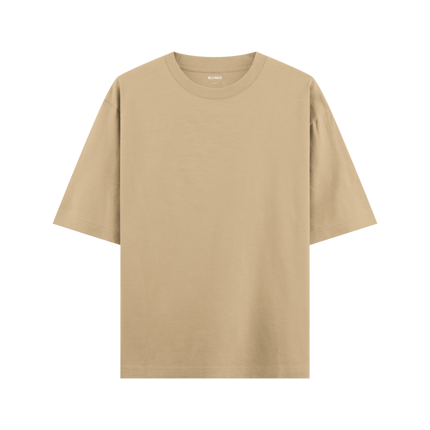 Timeless Oversized Tee – Beige (240 GSM)