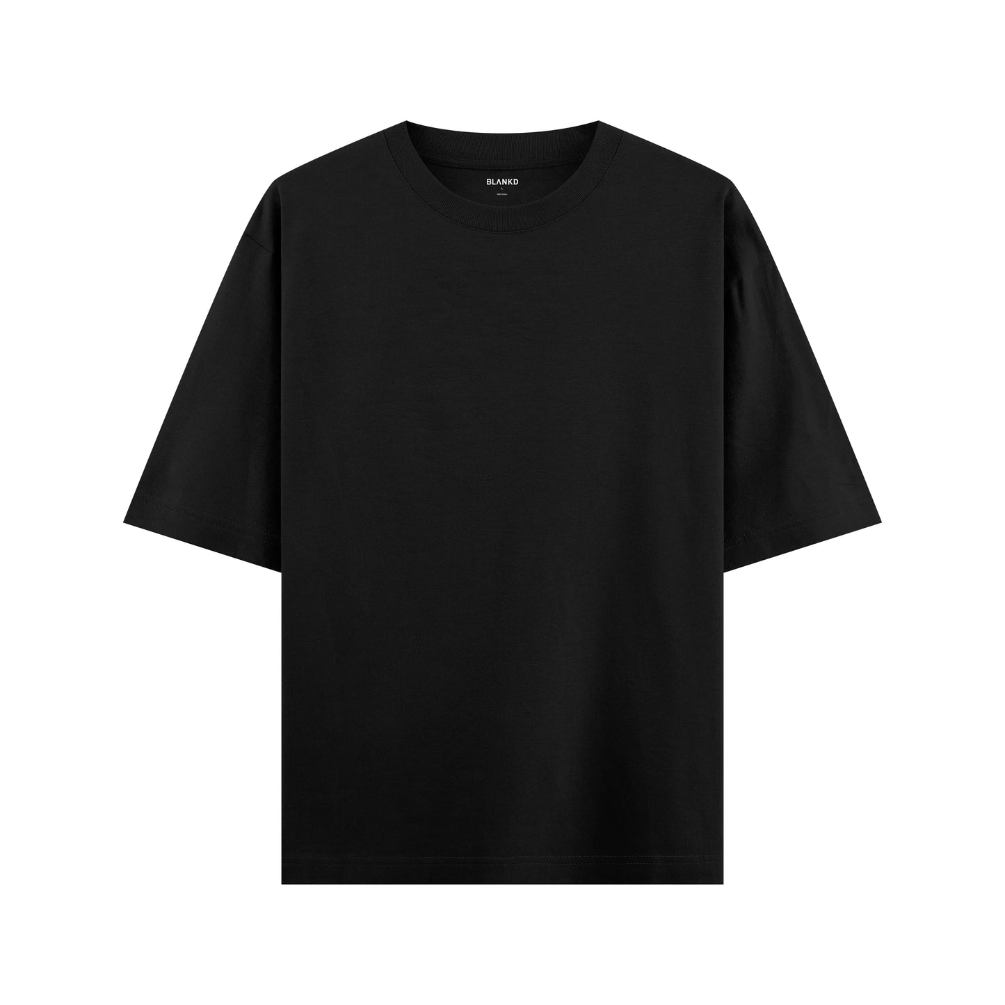 Timeless Oversized Tee – Black (240 GSM) BLANKD